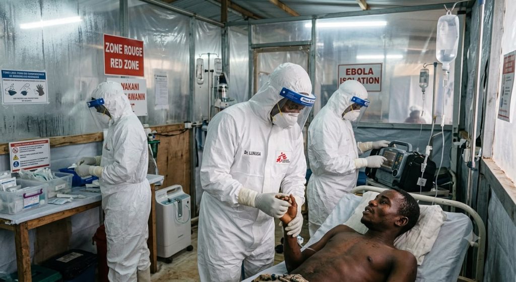 AI photo of medical personnel attending to a patient