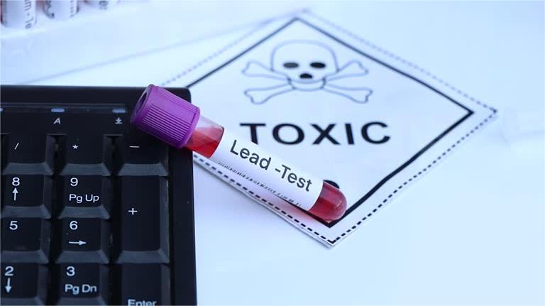 Lead test to look for abnormalities in blood sample in a test tube to analyze in the laboratory. Photo: iStock.